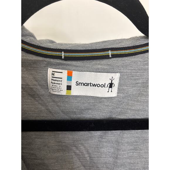 Smartwool SmartLoft 60 Hoodie Vest Womens Medium Gray Insulated Merino Wool - Picture 4 of 6